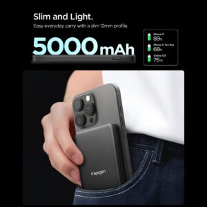 Spigen EA2205MQ ESSENTIAL MagSafe išrorinė baterija 5000MAH 22.5W QI2 JUODA - Image 4
