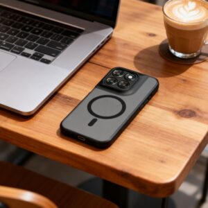 Tech-Protect MagMat MagSafe dėklas Motorola MOTO G67 / G77 MATINĖ juodos spalvos - Image 3