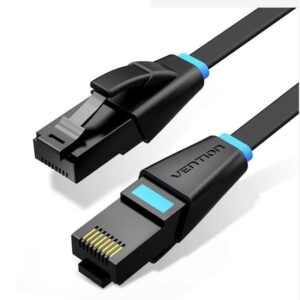 PATCH CABLE CAT.6 UTP FLAT/1M BLACK IBJBF VENTION