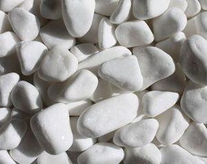Dekoratyviniai akmenys, 15-25mm, balta, 1.5 kg