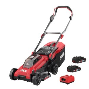 Akumuliatorinė vejapjovė SKIL, 34 cm, 2x18V, 2x2Ah