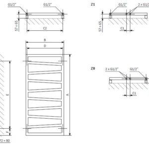 Elektrinis rankšluosčių džiovintuvas Terma ZigZag 500x1070mm - Image 3