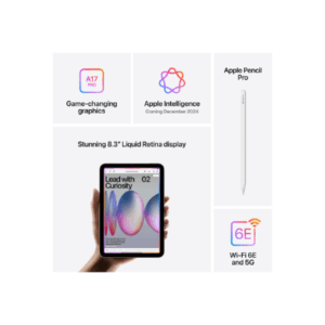 Apple iPad mini | 8.3 " | Space Gray | Liquid Retina | 2266 x 1488 pixels | A17 Pro | 256 GB | 256 GB | Wi-Fi | Front camera | 12 MP | Rear camera | 12 MP | Bluetooth | 5.3 | iOS | Warranty 12 month(s) - Image 14