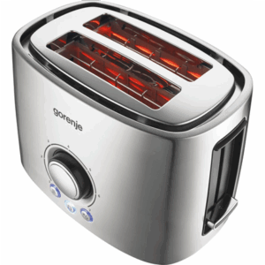 Gorenje | Toaster | T1000E | Power 1000 W | Number of slots 2 | Housing material  Metal | Stainless Steel - Image 2