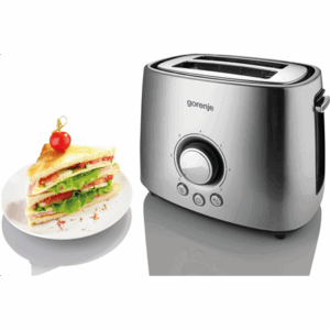 Gorenje | Toaster | T1000E | Power 1000 W | Number of slots 2 | Housing material  Metal | Stainless Steel - Image 4
