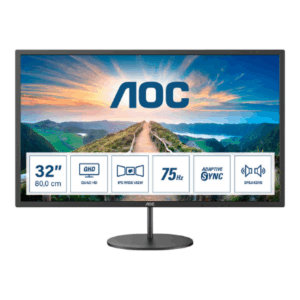 LCD Monitor|AOC|Q32V4|31.5"|Business|Panel IPS|2560x1440|16:9|75Hz|Matte|4 ms|Speakers|Tilt|Colour Black|Q32V4 - Image 8