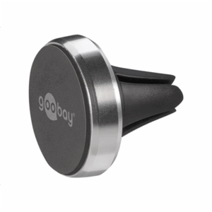 Goobay | Magnetic mount Metal Slim Design for smartphones (35mm) | 38685 | Black/Silver | Magnetic holder is suitable for almost every smartphone; Quick-Snap assembly technology for quick and easy use; Smart and almost invisible fastening option on the car's ventilation shaft; Is also perfect as a table stand for the smartphone - Image 2