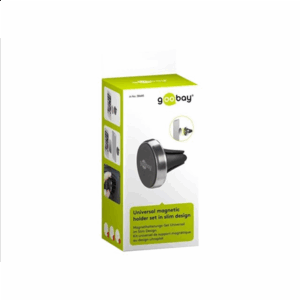 Goobay | Magnetic mount Metal Slim Design for smartphones (35mm) | 38685 | Black/Silver | Magnetic holder is suitable for almost every smartphone; Quick-Snap assembly technology for quick and easy use; Smart and almost invisible fastening option on the car's ventilation shaft; Is also perfect as a table stand for the smartphone - Image 6