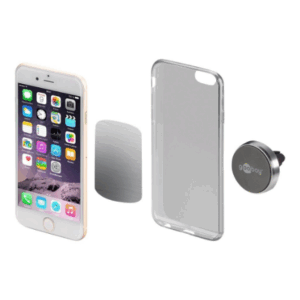 Goobay | Magnetic mount Metal Slim Design for smartphones (35mm) | 38685 | Black/Silver | Magnetic holder is suitable for almost every smartphone; Quick-Snap assembly technology for quick and easy use; Smart and almost invisible fastening option on the car's ventilation shaft; Is also perfect as a table stand for the smartphone - Image 8