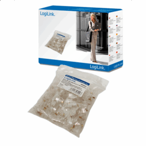 Logilink | MP0002 | CAT5e Modular PlugSuitable for 8P8C Round CablePlug unshieldedGold-plated contacts | Transparent - Image 4