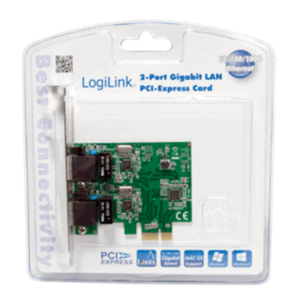 Logilink PC0075, 2-port Gigabit PCI Express network card | Logilink | 2 x Gigabit Lan (RJ 45) | PCIe - Image 2