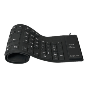 Logilink | Flexible waterproof Keyboard USB + PS/2 | ID0019A | Flexible keyboard | Wired | DE | Black - Image 7