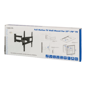 Logilink BP0019 TV Wall mount, 37"-70", tilt +10°-20°,swievel +-90°, 473mm | Logilink | Wall Mount | BP0019 | 37-70 " | Maximum weight (capacity) 50 kg | Black - Image 5