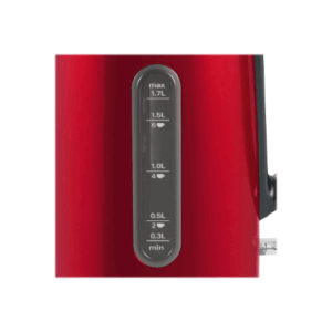 Bosch | Kettle | DesignLine TWK4P434 | Electric | 2400 W | 1.7 L | Stainless steel | 360° rotational base | Red/Black - Image 9