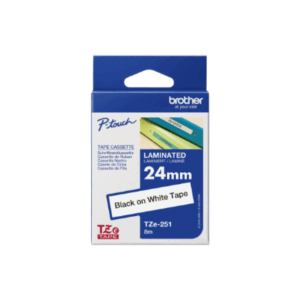 Brother | TZ-251 Laminated Tape | Black on White | TZe | 8 m | 2.4 cm - Image 11