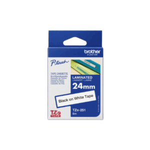 Brother | TZ-251 Laminated Tape | Black on White | TZe | 8 m | 2.4 cm - Image 15