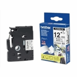 Etikečių juosta Brother TZe-FX231, 12 mm, juoda ant balto, 8 m - Image 2