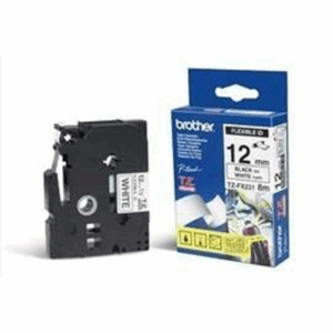 Etikečių juosta Brother TZe-FX231, 12 mm, juoda ant balto, 8 m - Image 3