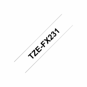 Etikečių juosta Brother TZe-FX231, 12 mm, juoda ant balto, 8 m - Image 6