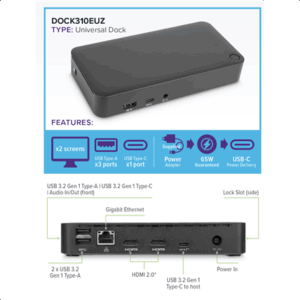 Targus | Universal DisplayLink USB-C Dual 4K HDMI Docking Station with 65 W Power Delivery | HDMI ports quantity 2 | Ethernet LAN - Image 17