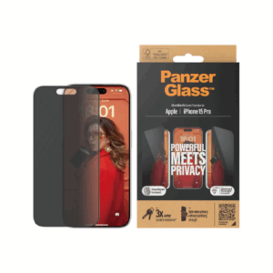 PanzerGlass | Screen protector | Apple | iPhone 15 Pro | Glass | Black | Ultra-Wide Fit w. EasyAligner - Image 2