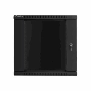 Lanberg | Rack cabinet 19" wall-mount 12U/600x600 (flat pack) with glass door | WF01-6612-10B | Black - Image 3