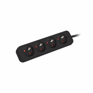 Lanberg | Power strip 1m 4x outlets for UPS system | PS0-04E-0100-IEC-BK | Sockets quantity 4 - Image 2