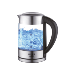 Adler | Kettle | AD 1247 | With electronic control | 1850 W | 1.7 L | Stainless steel/Glass | 360° rotational base | Stainless steel/Transparent - Image 11