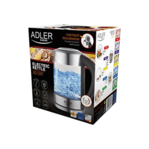 Adler | Kettle | AD 1247 | With electronic control | 1850 W | 1.7 L | Stainless steel/Glass | 360° rotational base | Stainless steel/Transparent - Image 13
