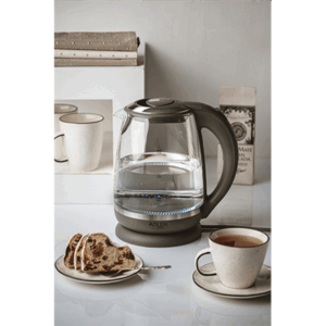 Adler | Kettle | AD 1286 | Standard | 2200 W | 2 L | Plastic/Glass | 360° rotational base | Grey - Image 2