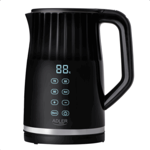 Adler Kettle with LED display | AD 1350 | Electric | 2200 W | 1.7 L | Stainless Steel | 360° rotational base | Black - Image 2