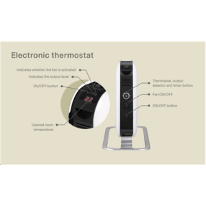 Mill | Heater | SG2000LED | Convection Heater | 2000 W | Number of power levels 3 | Suitable for rooms up to 5-20 m² | White - Image 18