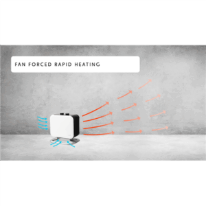 Mill | Heater | CUS1800MECWA | Fan heater | 1800 W | Number of power levels 2 | Suitable for rooms up to 10-30 m² | White - Image 7