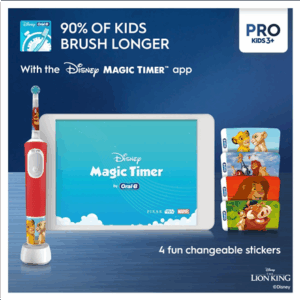 Braun | Electric Toothbrush | Vitality PRO Kids 3+ Lion King | Rechargeable | For children | Number of brush heads included 1 | Number of teeth brushing modes 2 - Image 5