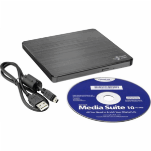 H.L Data Storage | Ultra Slim Portable DVD-Writer | GP60NB60 | Interface USB 2.0 | DVD±R/RW | CD read speed 24 x | CD write speed 24 x | Black | Desktop/Notebook - Image 4