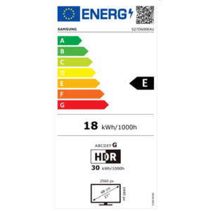 LCD Monitor|SAMSUNG|27"|Panel IPS|2560x1440|16:9|100 Hz|5 ms|Swivel|Pivot|Height adjustable|Tilt|Colour Black|LS27D600EAUXEN - Image 10