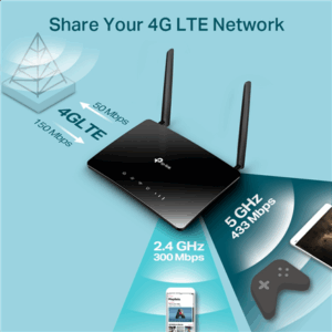 TP-LINK AC1200 Wireless Dual Band 4G LTE Router | Archer MR402 | 802.11ac | 10/100 Mbit/s | Mesh Support No | MU-MiMO No | No mobile broadband - Image 7