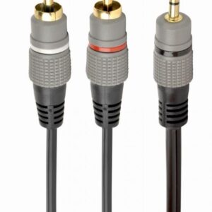 CABLE AUDIO 3.5MM TO 2RCA 2.5M/GOLD CCA-352-2.5M GEMBIRD