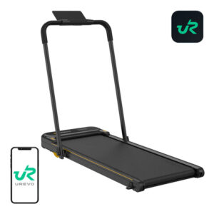 UREVO Strol 2E Smart 2-in-1 elektrinis bėgimo takelis juodos spalvos