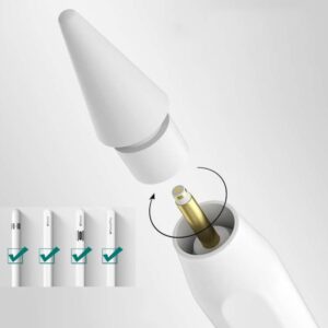 Tech-Protect STYLUS ANTGALIŲ RINKINYS 4 VNT. APPLE PENCIL Baltos spalvos - Image 4
