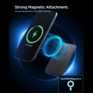 Spigen EA2205MQ ESSENTIAL MagSafe išrorinė baterija 5000MAH 22.5W QI2 JUODA - Image 5