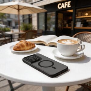 Tech-Protect MagMat MagSafe dėklas Motorola MOTO G67 / G77 MATINĖ juodos spalvos - Image 4