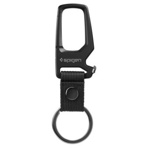 Spigen Carabiner With KeyRing 1 Pack, juodos spalvos