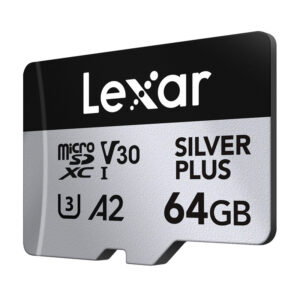 Set of 2 Lexar High-Performance Silver Plus microSDXC 2x64GB memory cards + adapter - Image 4