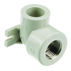 Tvirtinama alkūnė 09.2020 PPR, 20 mmx1/2" vidin. sriegis