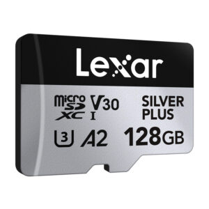 Set of 2 Lexar High-Performance Silver Plus microSDXC 2x128GB memory cards + adapter - Image 3