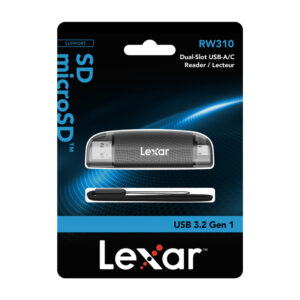 Lexar LRW310X Dual USB-A/C micro SD, SD USB 3.1 memory card reader - Image 4