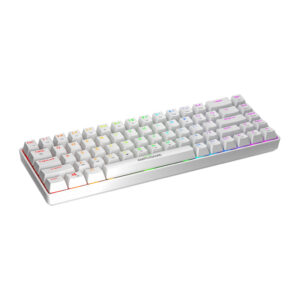 Fifine GK1W mechaninė klaviatūra, 65% RGB baltos spalvos - Image 3