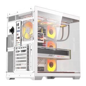 DarkFlash C280 kompiuterio korpusas baltos spalvos + 7 ventiliatoriai - Image 3