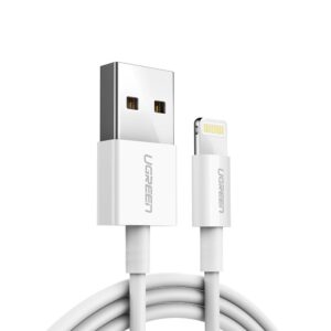 Ugreen US155 20728 USB-A / Lightning MFi 2.4A kabelis 1m - baltos spalvos